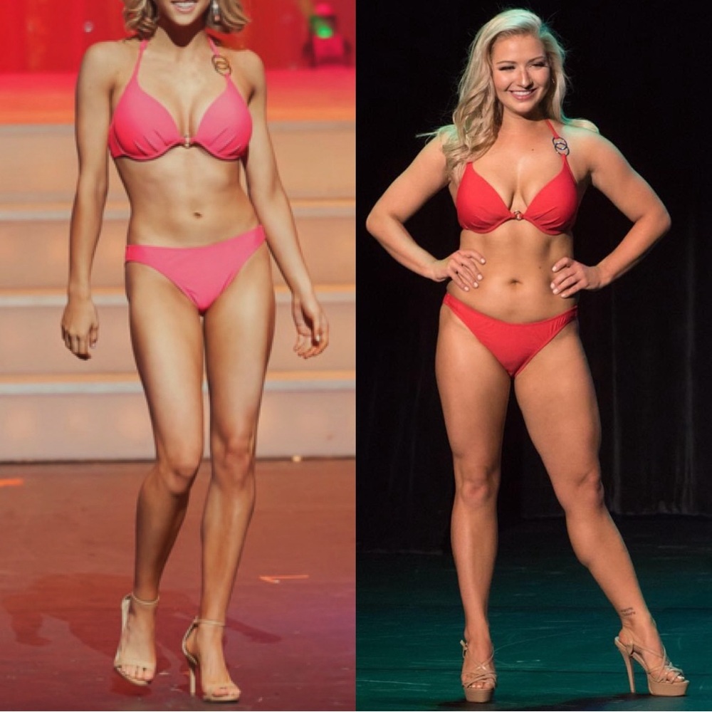 Kandice Pelletier Red Pageant Swimsuit Bikini